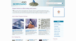 Desktop Screenshot of loansandborrowing.co.uk